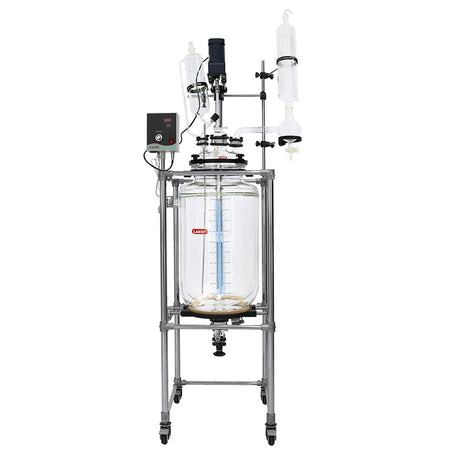 100L Chemical Lab Jacketed Glass Reactor Vessel with Digital Display for Laboratory Reaction