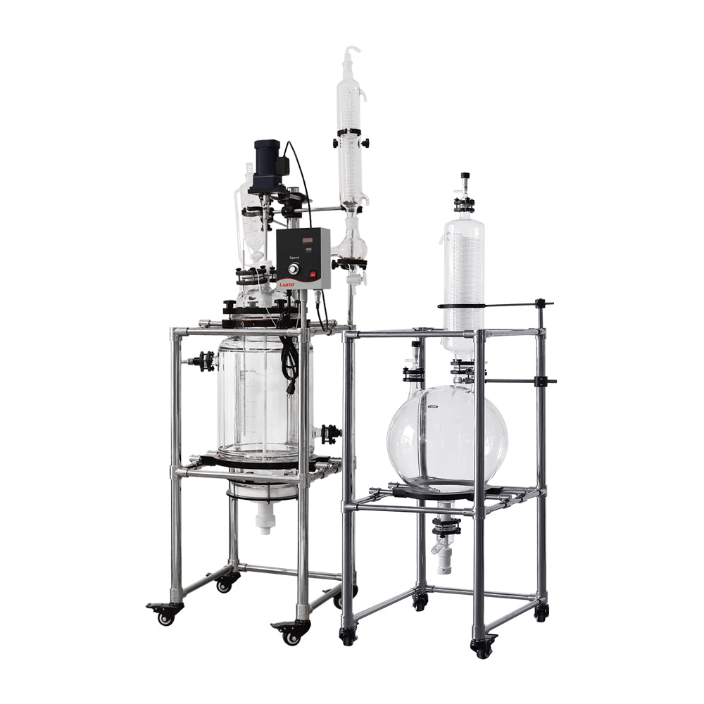 30L Vacuum Filter Jacketed Glass Vessel Stirred Crystallization Reactor