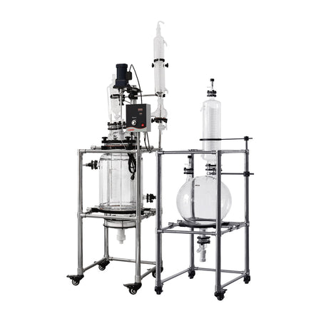 30L Vacuum Filter Jacketed Glass Vessel Stirred Crystallization Reactor