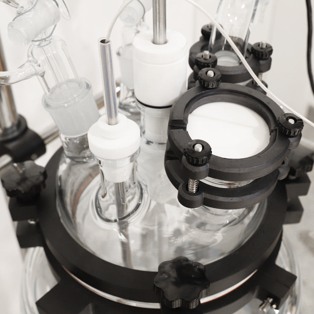 50L Vaccum Filter Jacketed Glass Vessel Stirred Reactor