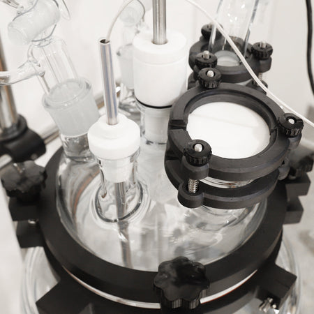 50L Vaccum Filter Jacketed Glass Vessel Stirred Reactor