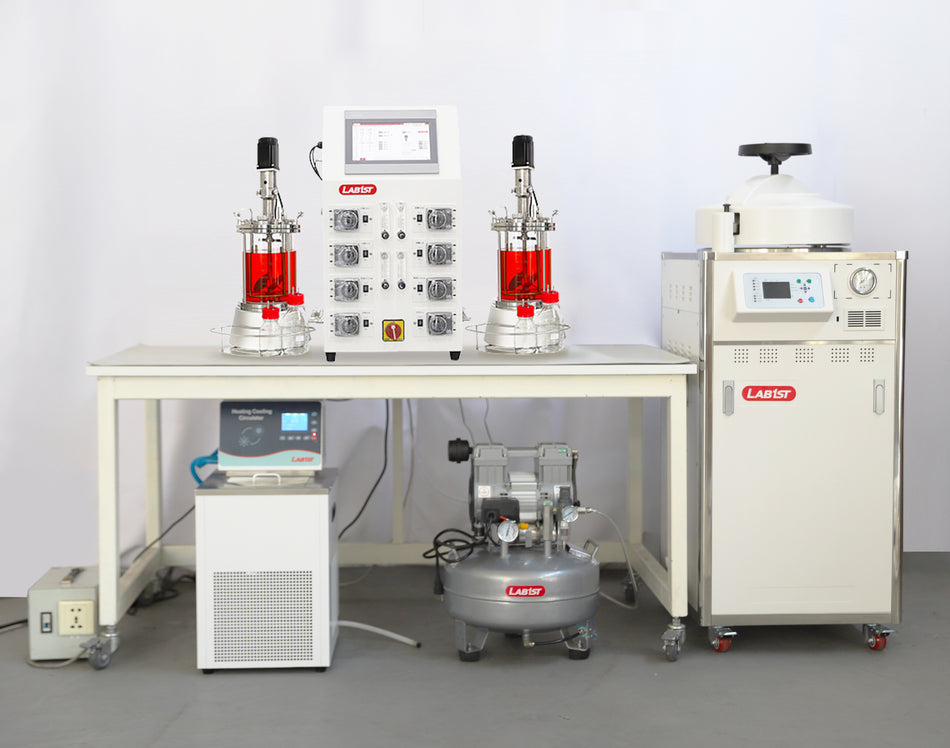 Benchtop Bioreactor Twin Control for Microbial Cultivation BR100-M2