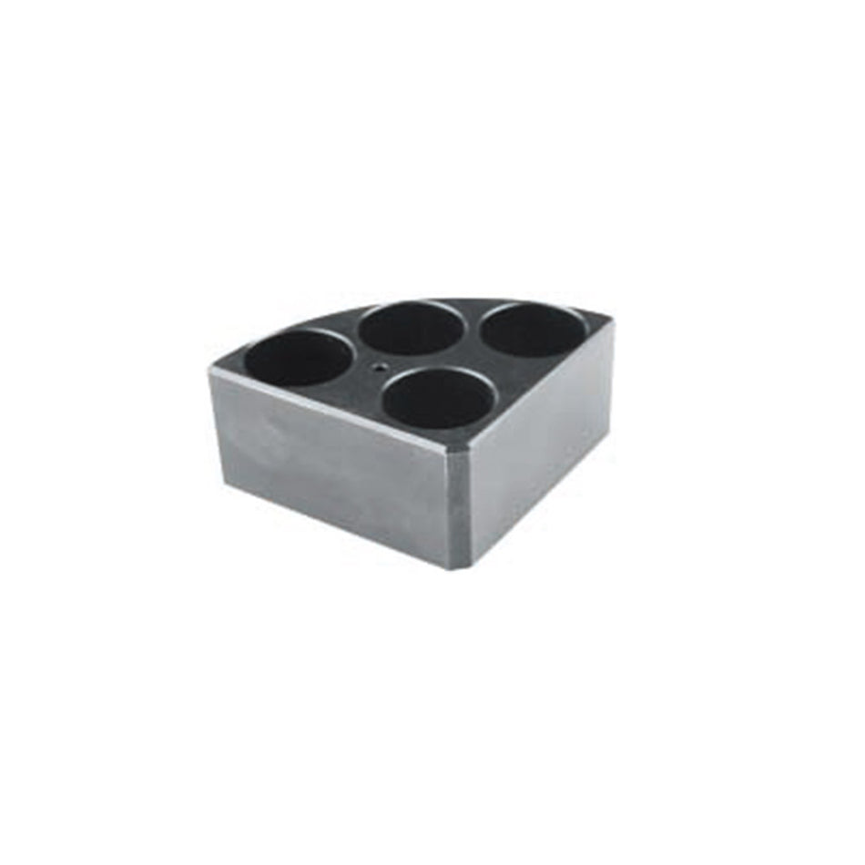 Black Quarter Pie with 4 Holes and 40 ml Reaction Vessel