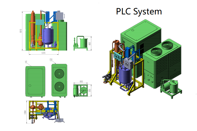 Falling Film Evaporator for Solvent Recovery 100L/h to 2500L/h