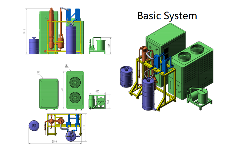 Falling Film Evaporator for Solvent Recovery 100L/h to 2500L/h