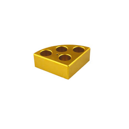 Golden Quarter Pie with 4 Holes and 16 ml Reaction Vessel