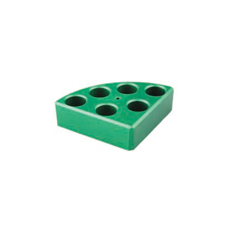 Green Quarter Pie with 6 Holes and 8 ml Reaction Vessel for Magnetic Hotplate Stirrer HS-5+, Super HS-7 Pro, Super HS-7