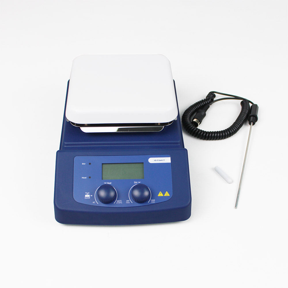 LCD Digital Hotplate Magnetic Stirrer with Ceramic Coated Plate Max Temp. 380℃