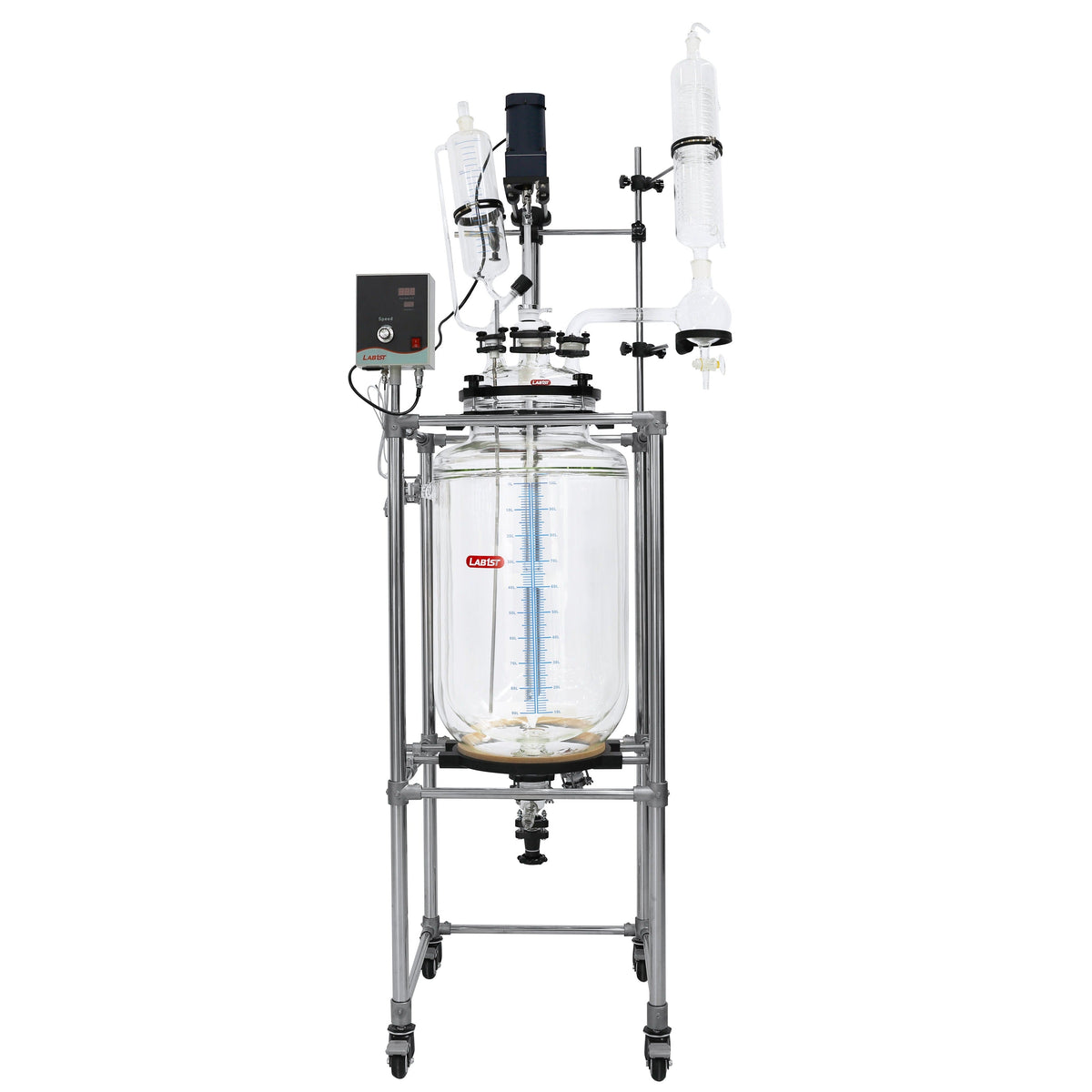 150L Chemical Lab Jacketed Glass Reactor Vessel with Digital Display for Laboratory Reaction
