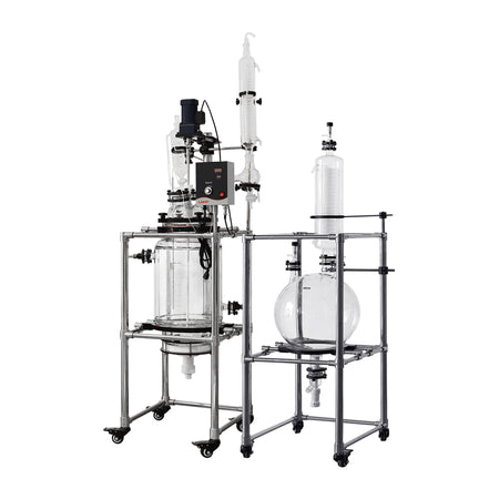 50L Vacuum Filter Jacketed Glass Vessel Stirred Crystallization Reactor