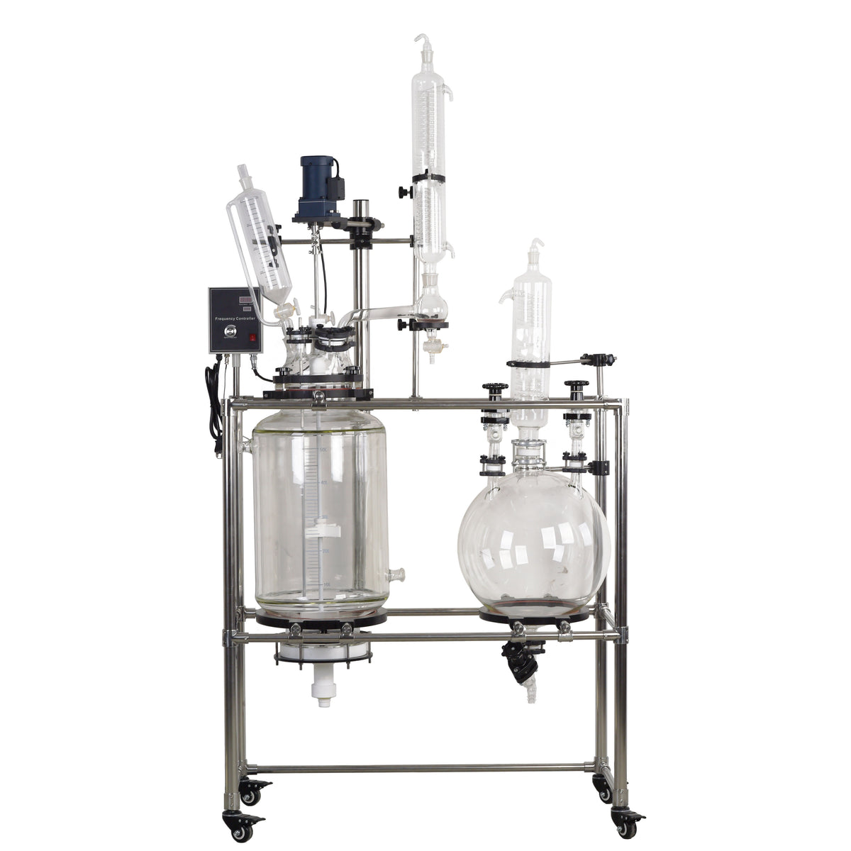 50L Vacuum Filter Jacketed Glass Vessel Stirred Crystallization Reactor with Mother Liquor