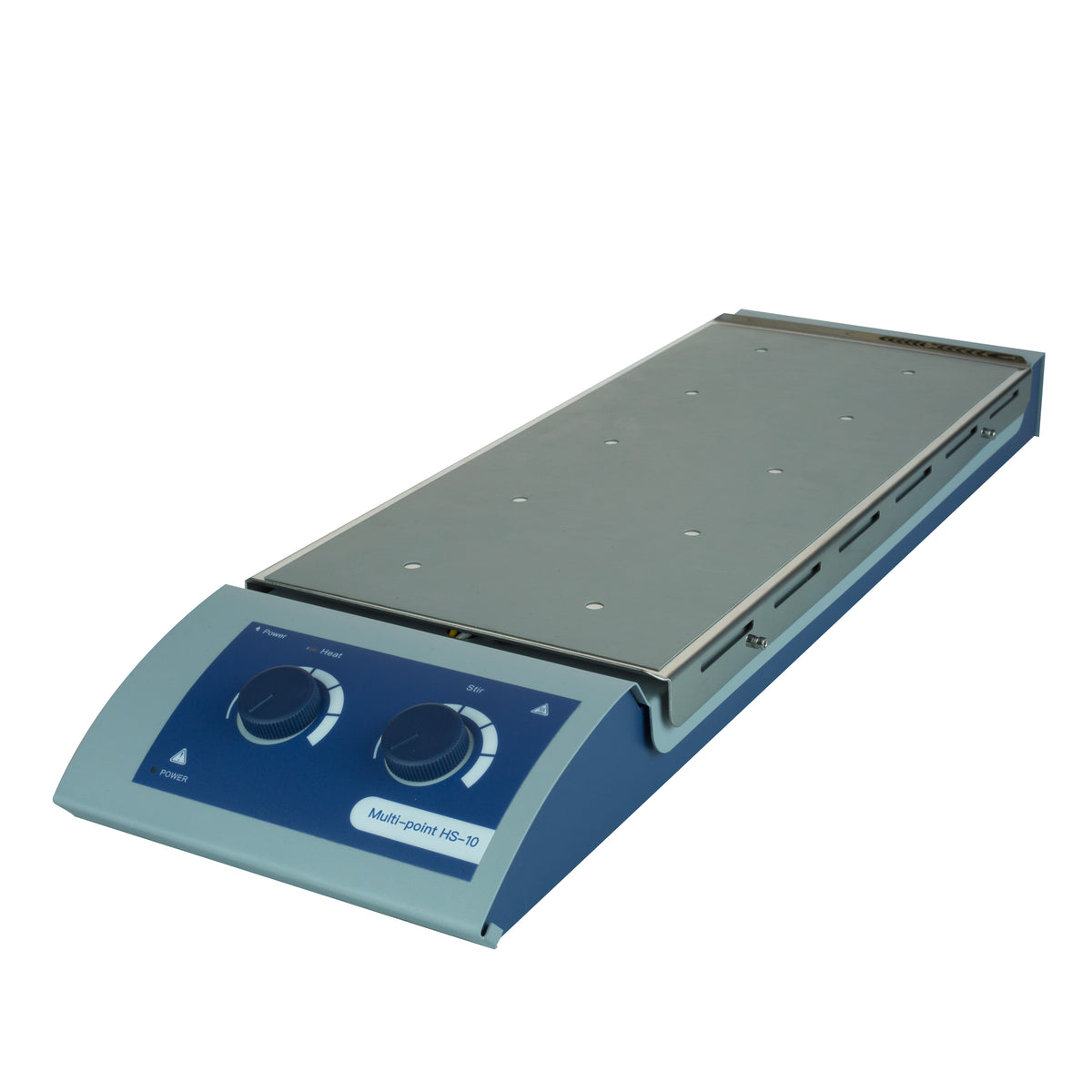 10-Channel Classic Hotplate Magnetic Stirrer Stainless Steel Plate with Silicone Film Max Temp. 120°C