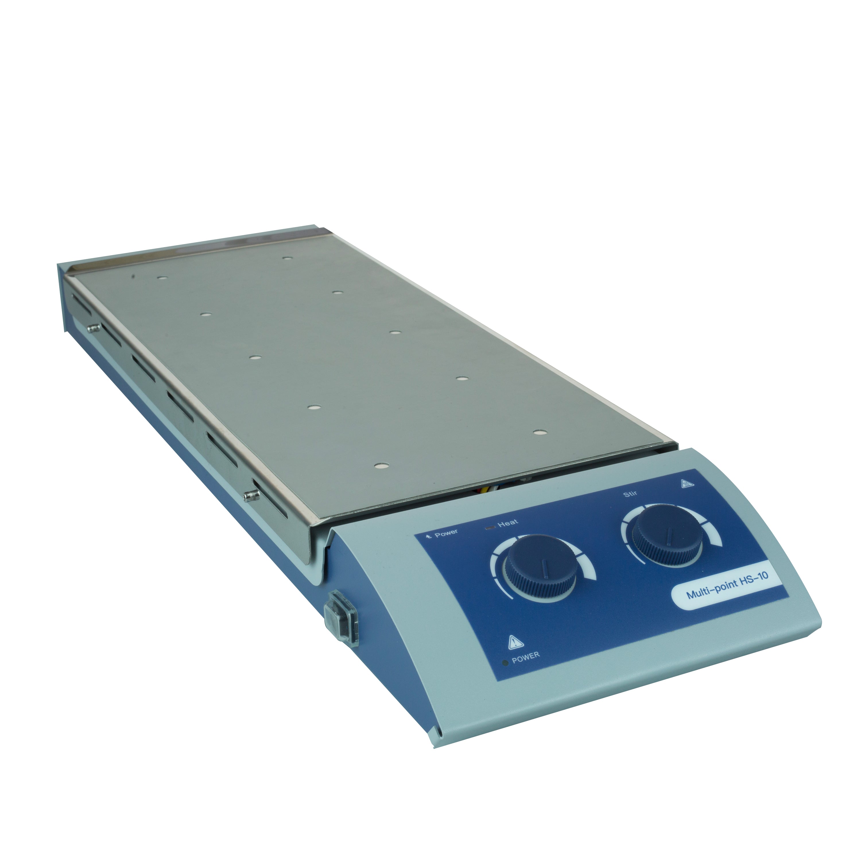 10-Channel Classic Hotplate Magnetic Stirrer Stainless Steel Plate with Silicone Film Max Temp. 120°C