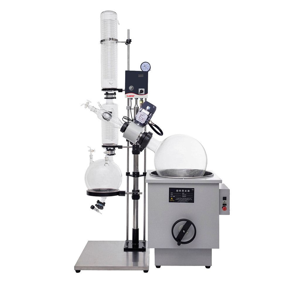 10L Explosion-proof Rotary Evaporator Lab Manual Lifting Rotavap with Digital Screen