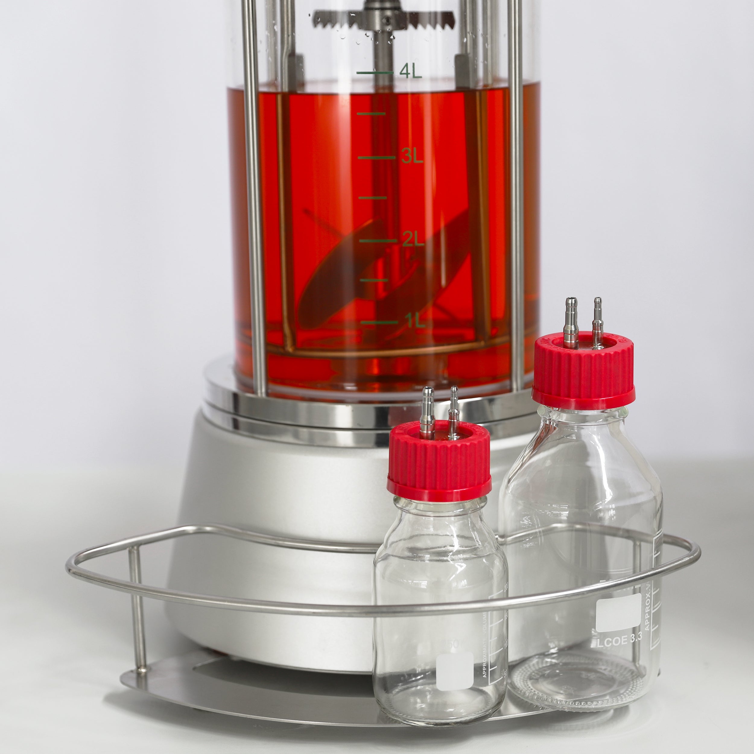 1L Benchtop Bioreactor For Cell Culture With 4 Gas Inlets BR100-C1 ...