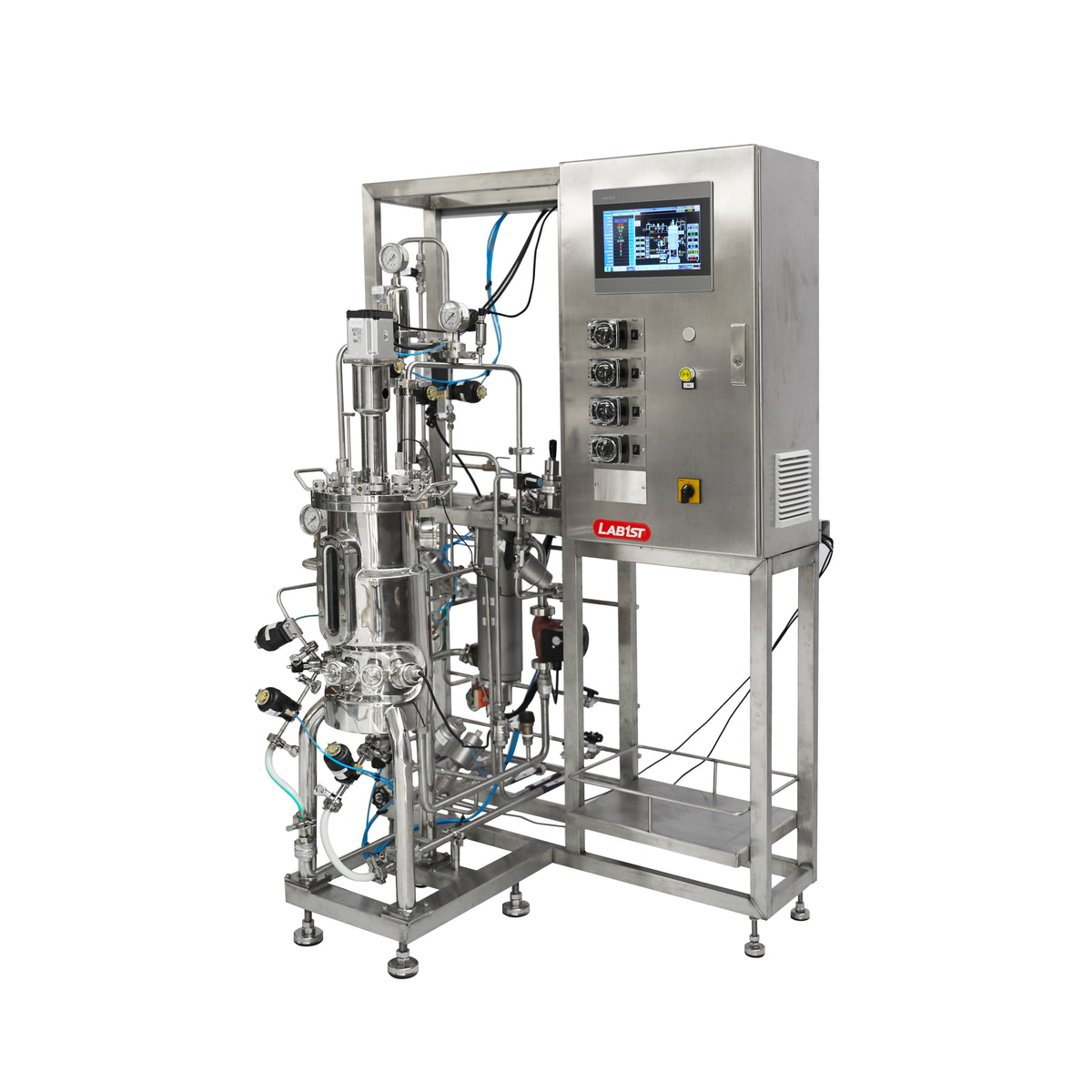 200L Stainless Steel Bioreactor for Microbial Fermentation with 2 Gas Inlets BR500-M1