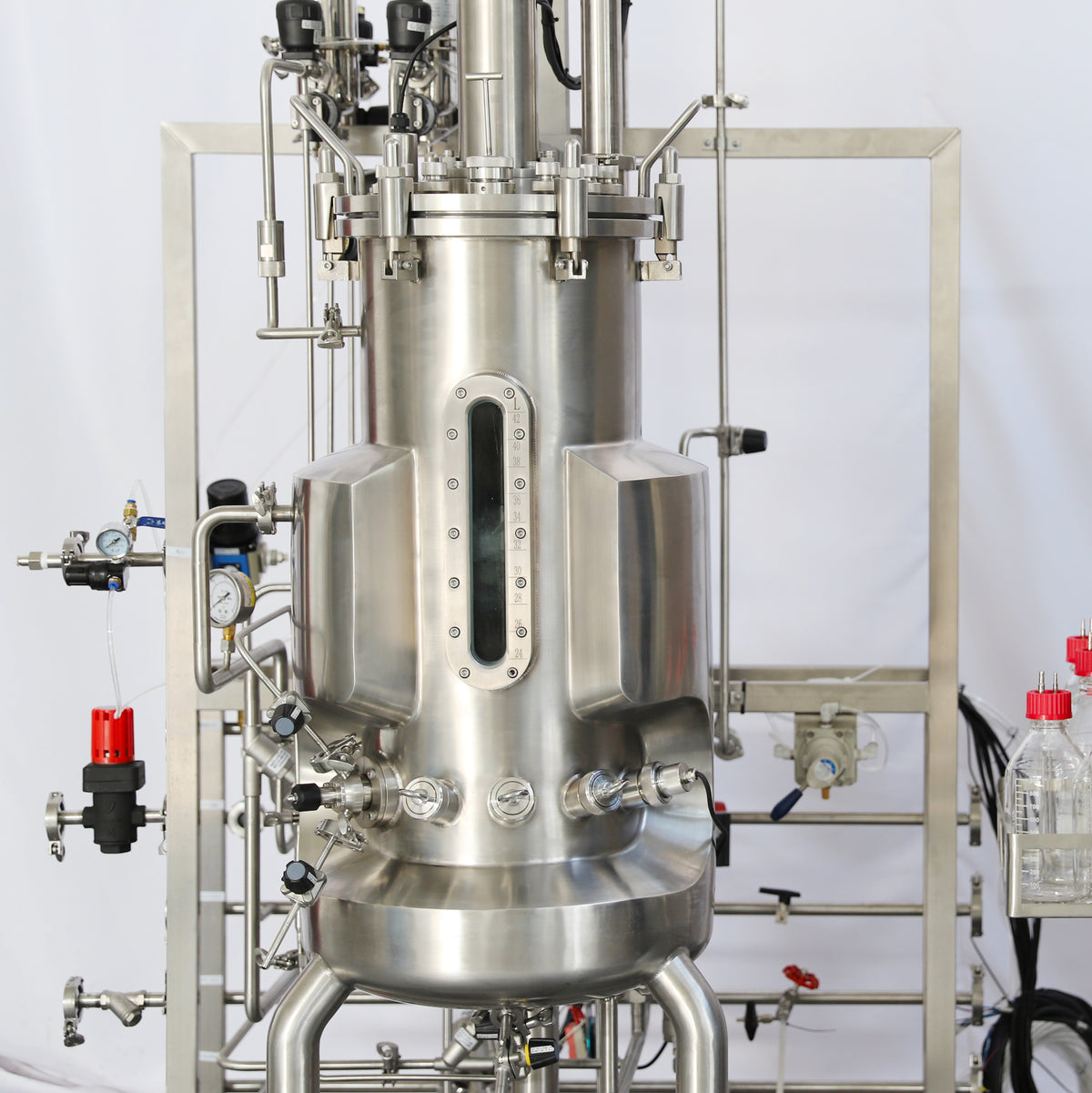 Bioreactor Tube 300L Stainless Steel Bioreactor for Cell Culture with 4 Gas Inlets BR5 ...