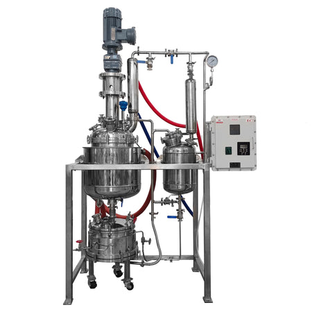 50L, 100L, 200L, 300L or 500L  Vaccum Filter Jacketed Stainless Steel Vessel Stirred Crystallization Reactor