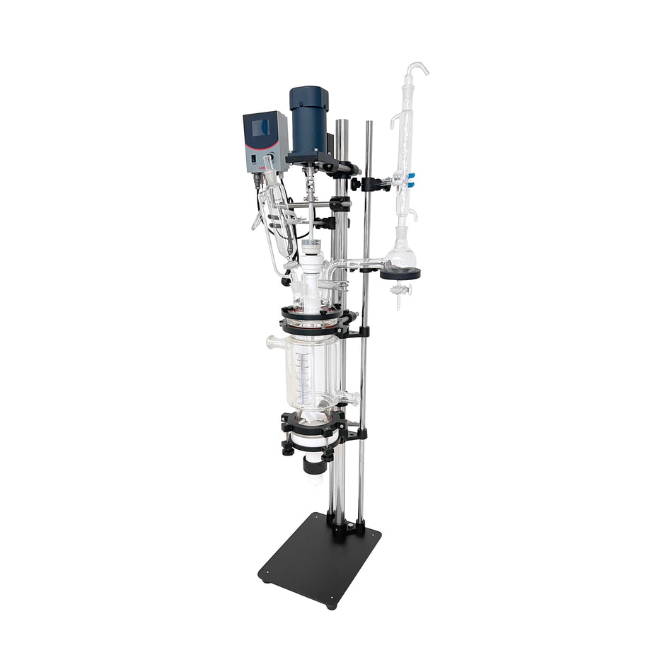 5L Vaccum Filter Jacketed Glass Vessel Stirred Reactor