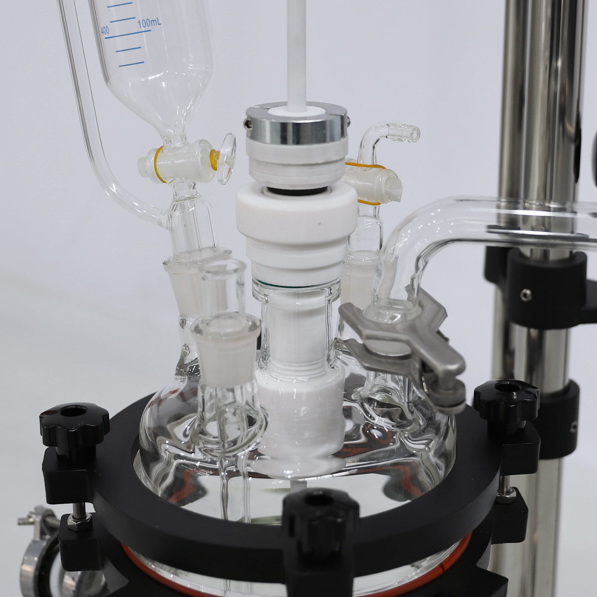 5L Chemical lab Jacketed Glass Reactor Vessel with Digital Display for Laboratory Reaction Distillation