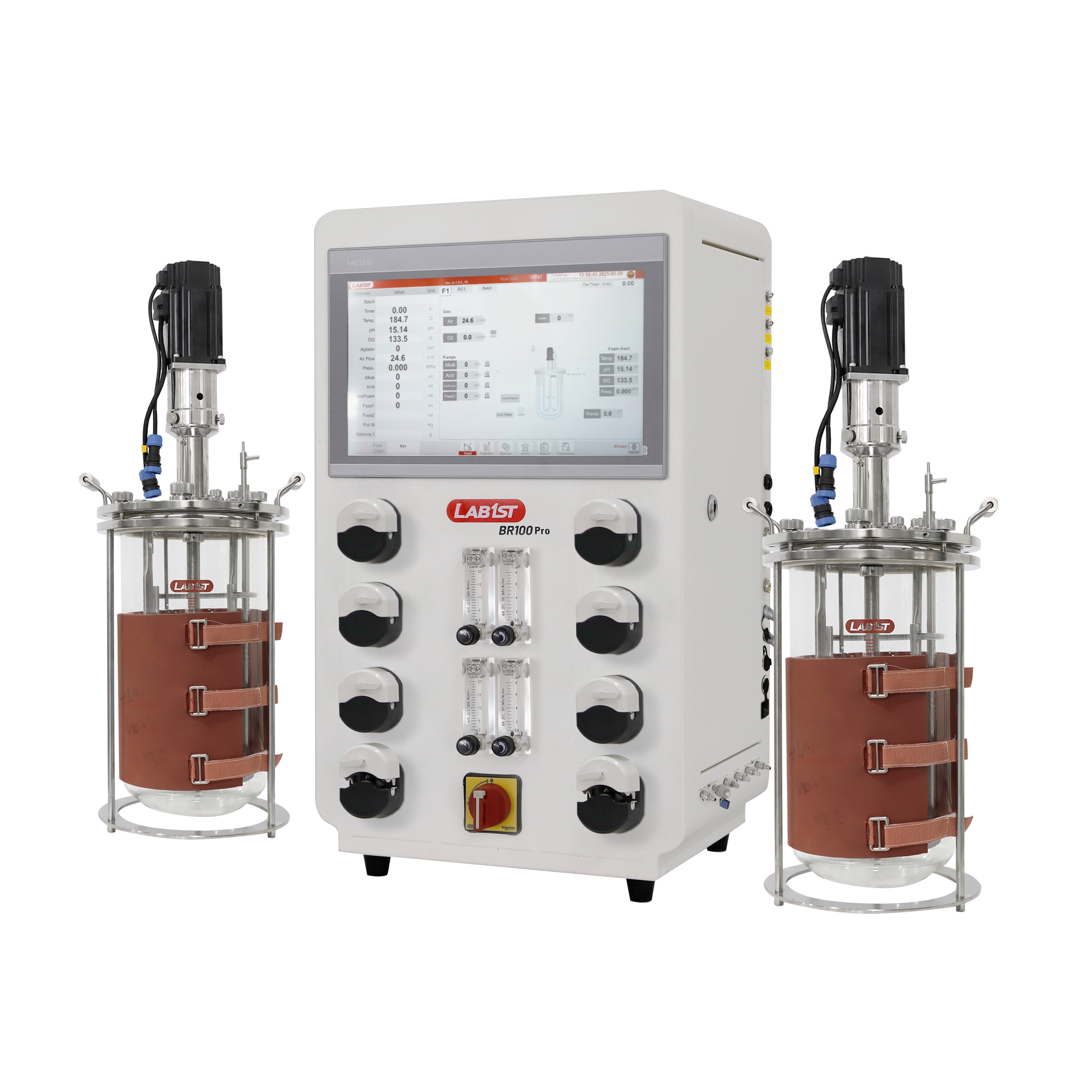 Benchtop Bioreactor Twin Control for Microbial Cultivation Upgrated BR ...