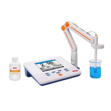 High Resolution LCD ISE / TDS / Resistivity / Temperature Muti-parameter Benchtop Lab pH Meter Kit with Refillable pH Electrode