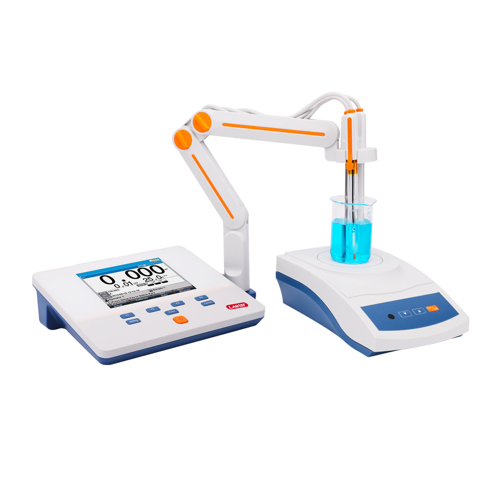 High Resolution LCD PH / Temperature / ORP / Ion Muti-parameter Benchtop Lab pH/Ion Meter Kit with Refillable pH Electrode MG70