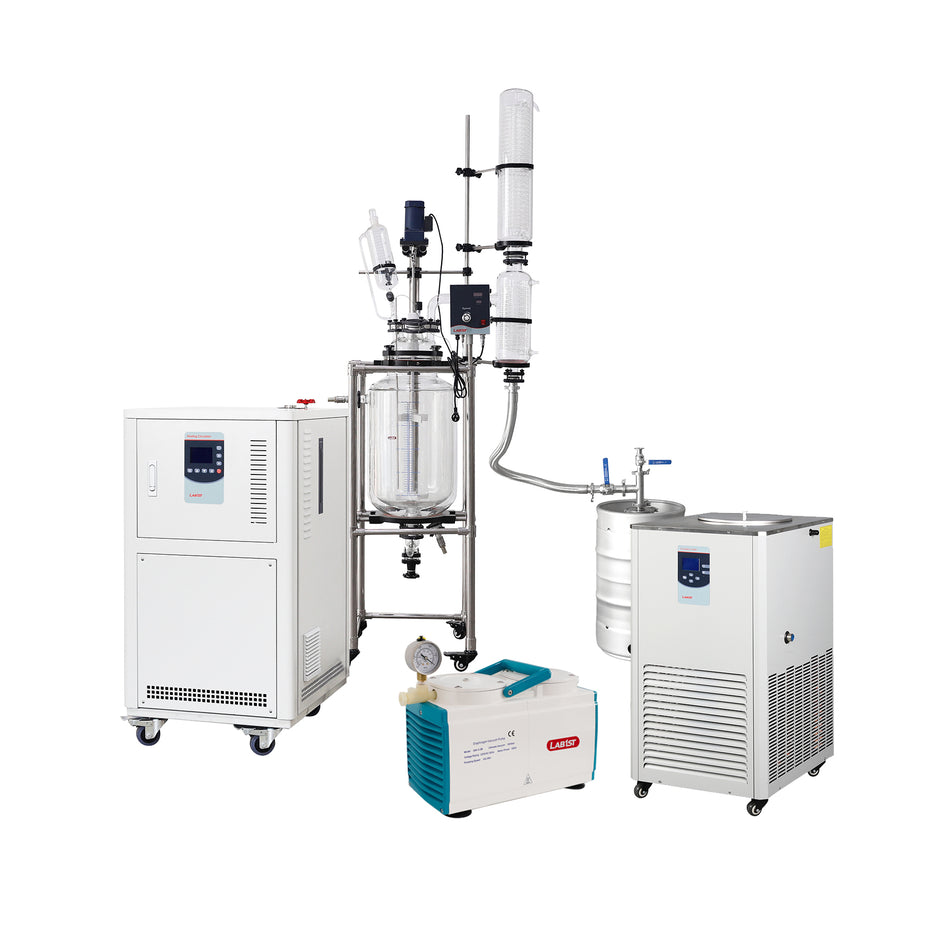 Glass Evaporation Reactor with Jacketed System 10L ~ 100L