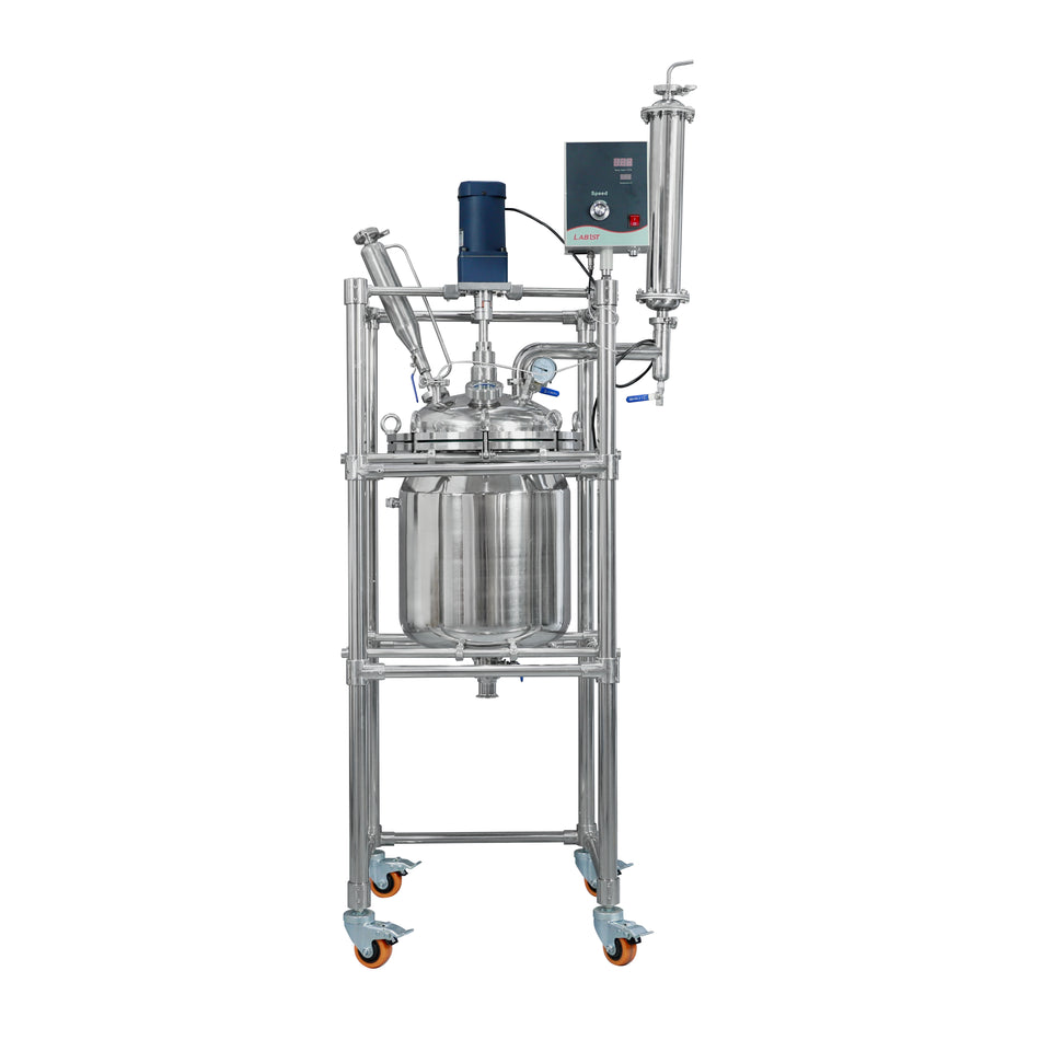 50L or 100L Chemical Lab Jacketed Stainless Steel Reactor Vessel with Digital Display for Laboratory Reaction