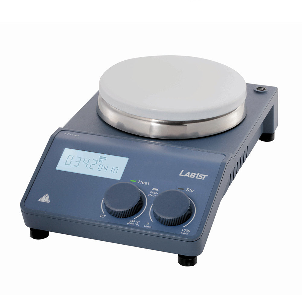 LCD Digital Hotplate Magnetic Stirrer Stainless Steel with Ceramic Coated Hotplate Max Temp. 340°C