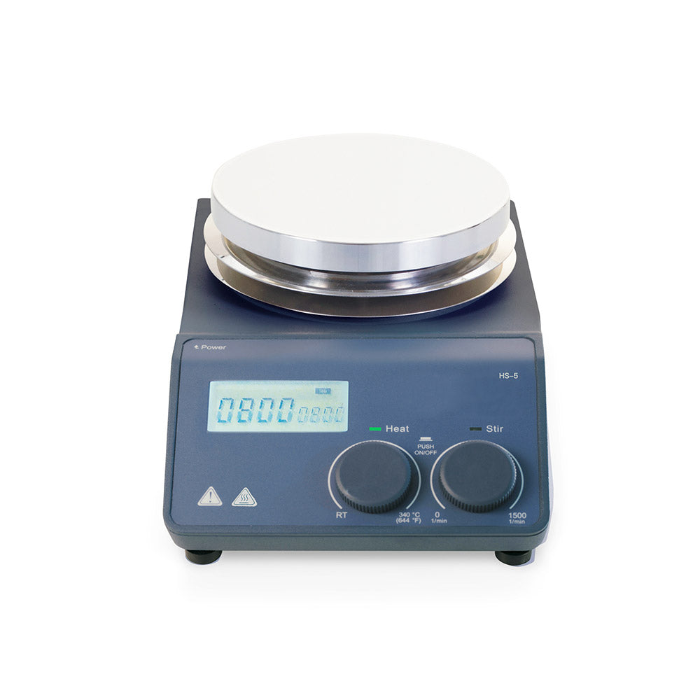 LCD Digital Magnetic Hotplate Stirrer Aluminum with Ceramic Coated Hotplate Max Temp. 340℃ Including 1 Protective Cover