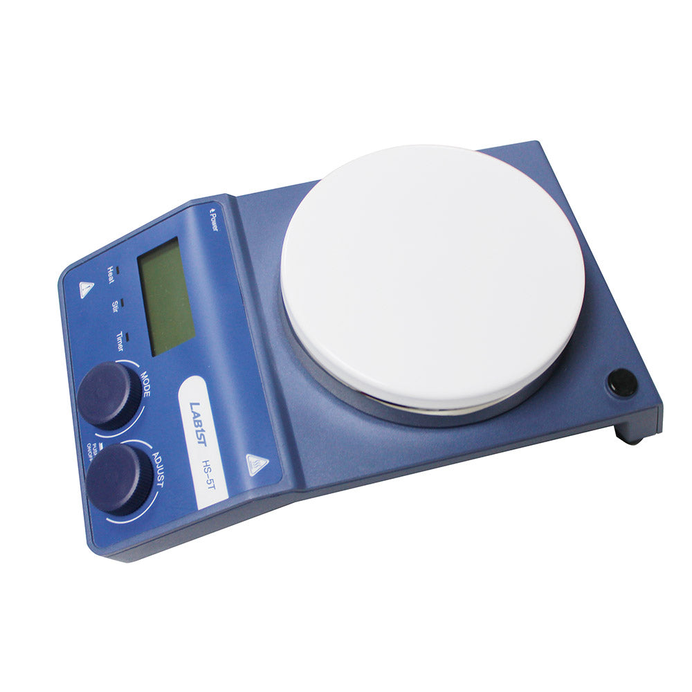LCD Digital Magnetic Hotplate Stirrer with Timer and Stainless Steel with Ceramic Coated Hotplate Max Temp. 340℃
