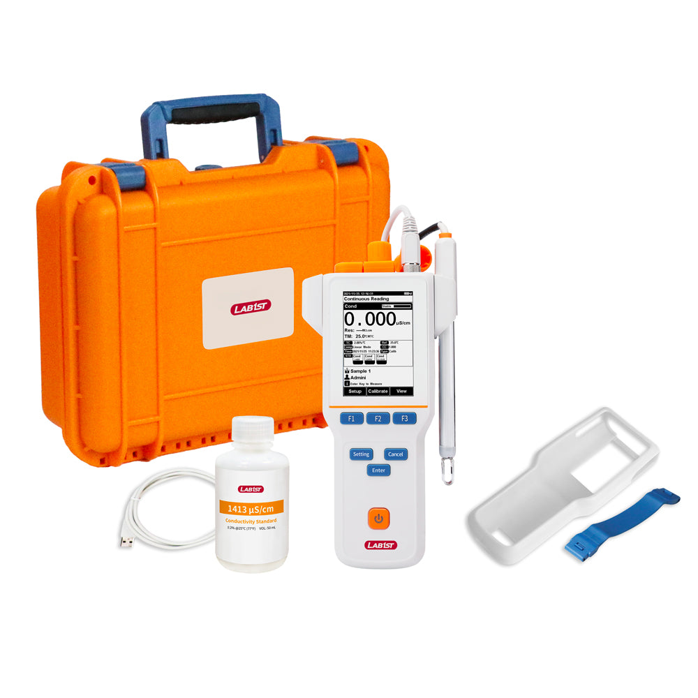 LCD Portable Lab EC / Temperature / TDS / ISE / Resistivity Conductivi ...
