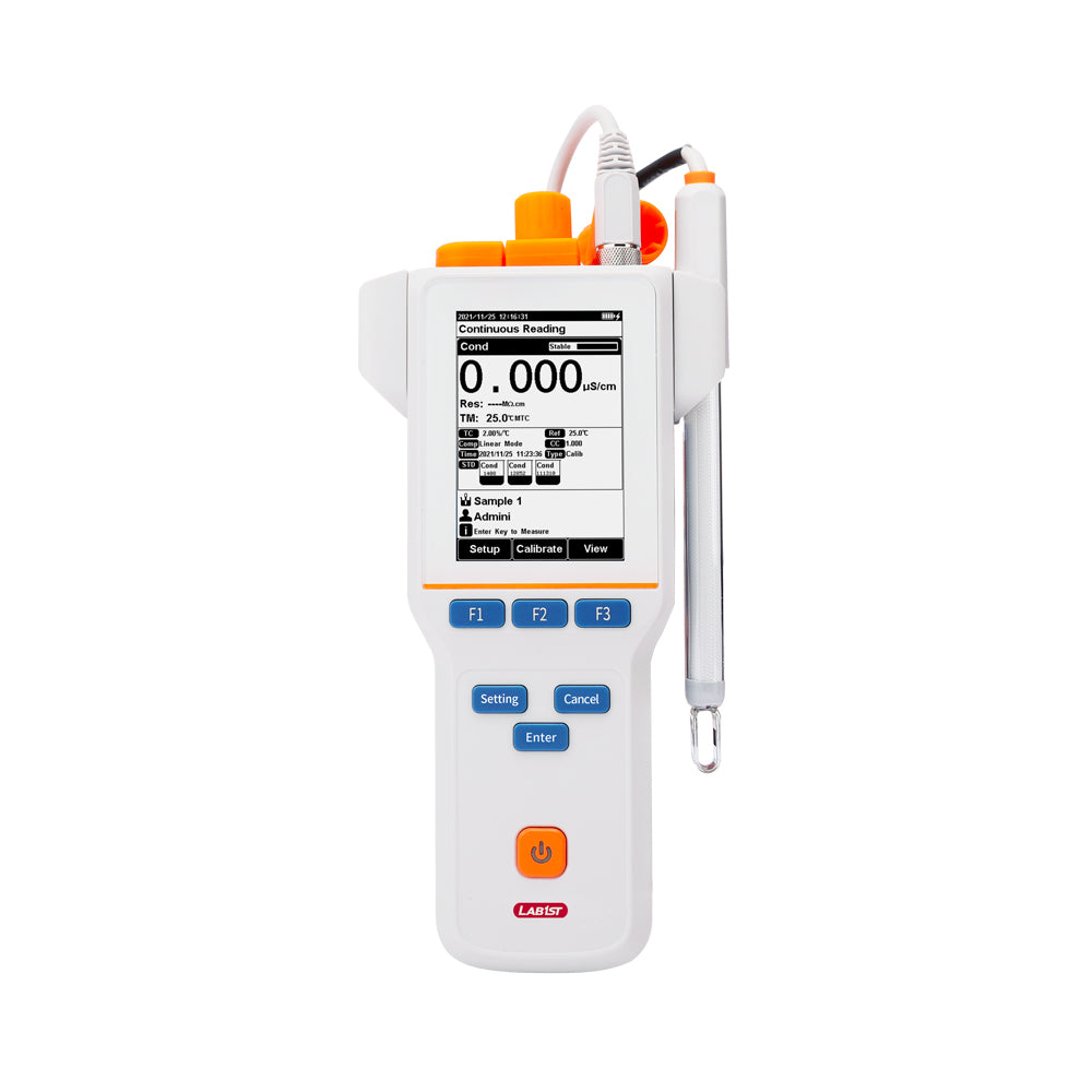 LCD Portable Lab EC / Temperature / TDS / ISE / Resistivity Conductivi ...
