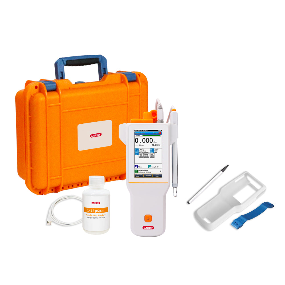 LCD Touchscreen Portable Lab EC / Temperature / TDS / ISE / Resistivit ...