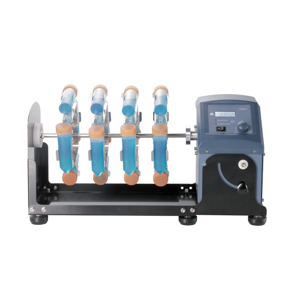 Lab1st Horizontal LCD Digital Tube Rotator Variable Speed And Adjustable Mixing Angle Including A 50ml Rotisserie Accessory