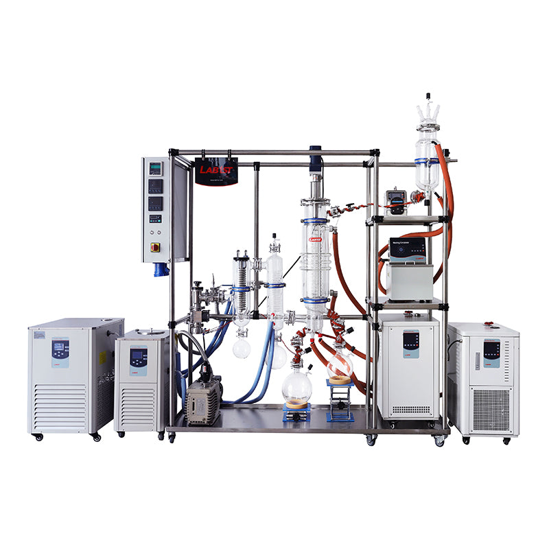 1.25~12.5L/h 0.25㎡ Upgraded Glass Molecular Distillation Turnkey System