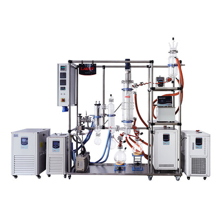 1.75~17.5L/h 0.35㎡ Upgraded Glass Molecular Distillation Turnkey System