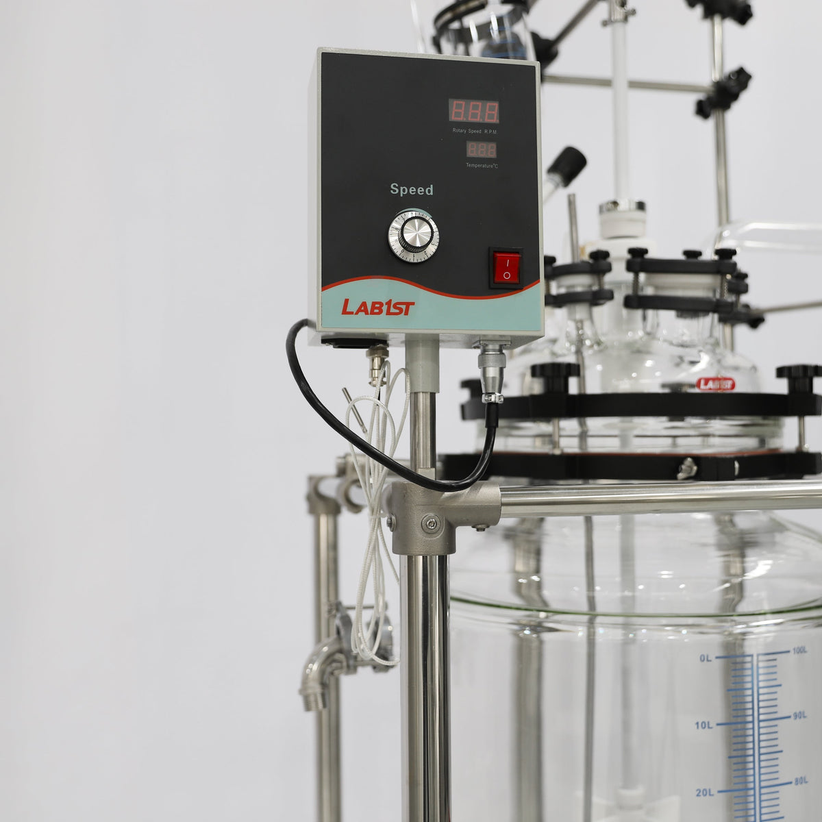 20L Chemical Lab Jacketed Glass Reactor Vessel 