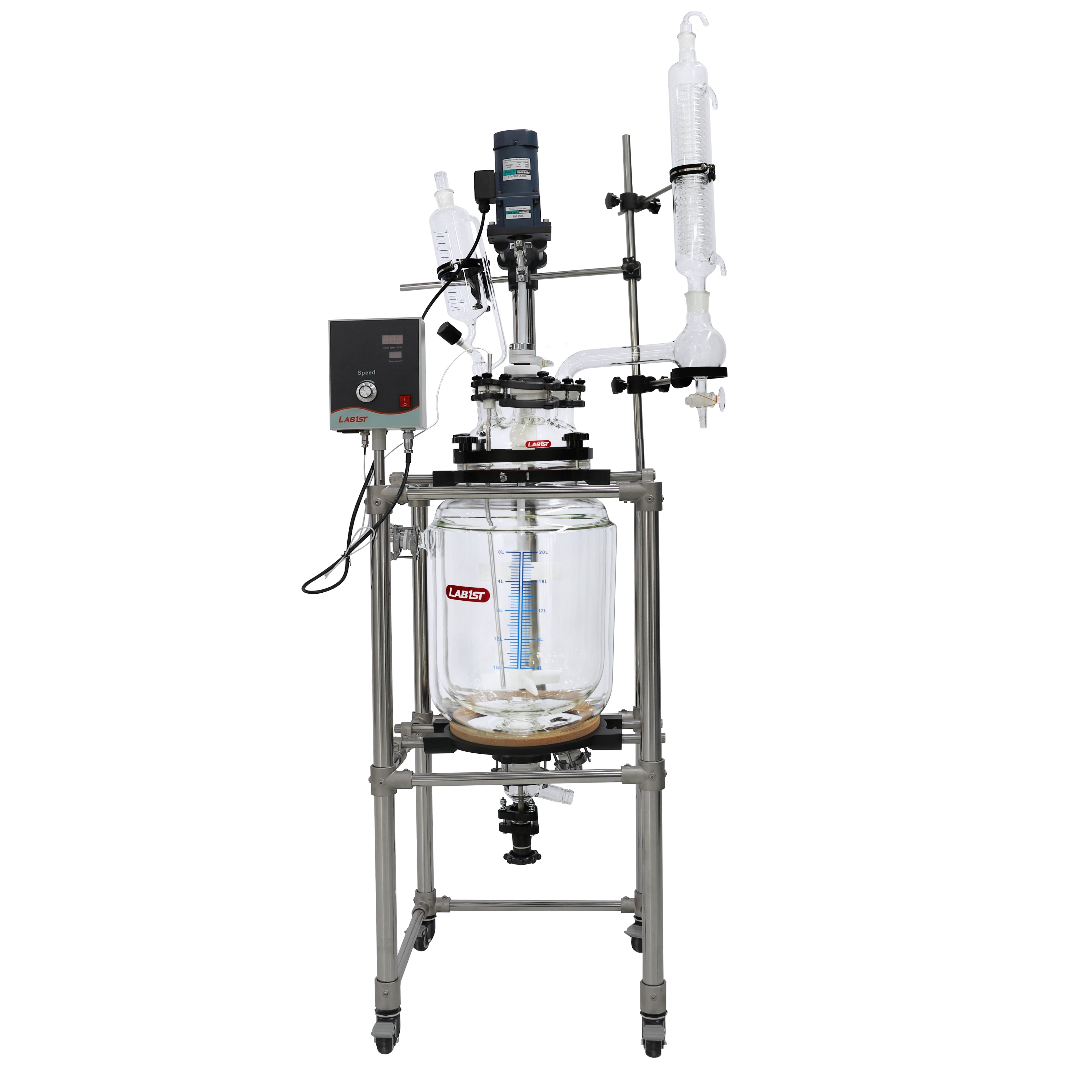 20L Professional Lab Jacketed Reaction Vessel